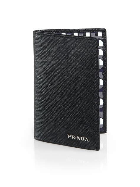 prada mens credit card holder|Prada saffiano wallet men's.